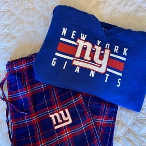 NWOT NY Giants Team Apparel Hoodie Pajama Set